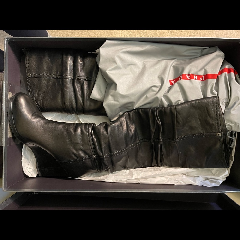 Prada Wedge Boots (Napa Sport 1)